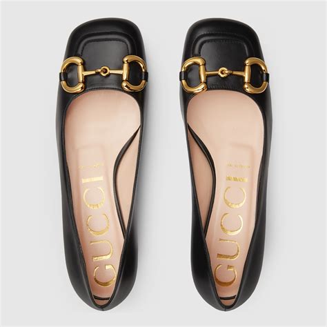 gucci leather ballet flat